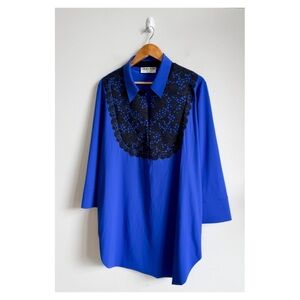 CHIARA BONI • La Petite Robe Felisha Tunic Top in Cobalt Blue